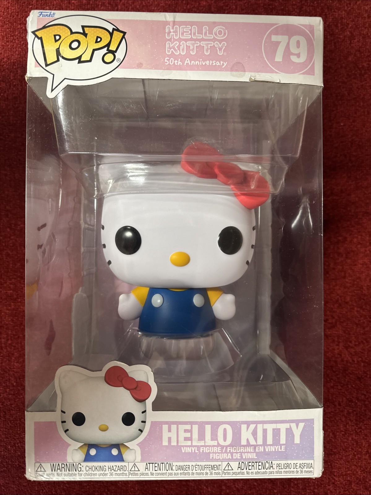 Funko Pop Vinyl Sanrio Hello Kitty 79 Figure 50th Anniversary Jumbo Large 10"" 3+