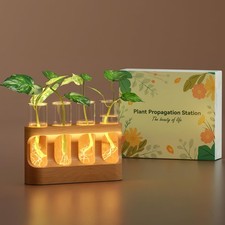 Plant Propagation Station with Wooden Stand, Gardening Gifts for Mom Women Pl...