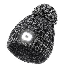 Unisex Winter Beanie with The Light,Gifts for Men and One Size Black/White