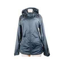 Nike Women's Black Shield Hooded Outdoor Trail Long Windbreaker Jacket Size M