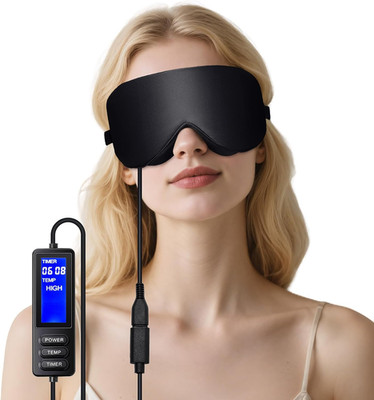 USB Heated Eye Mask for Dry Eyes & Tired Eyes, Warm Compress Therapy with Adjust