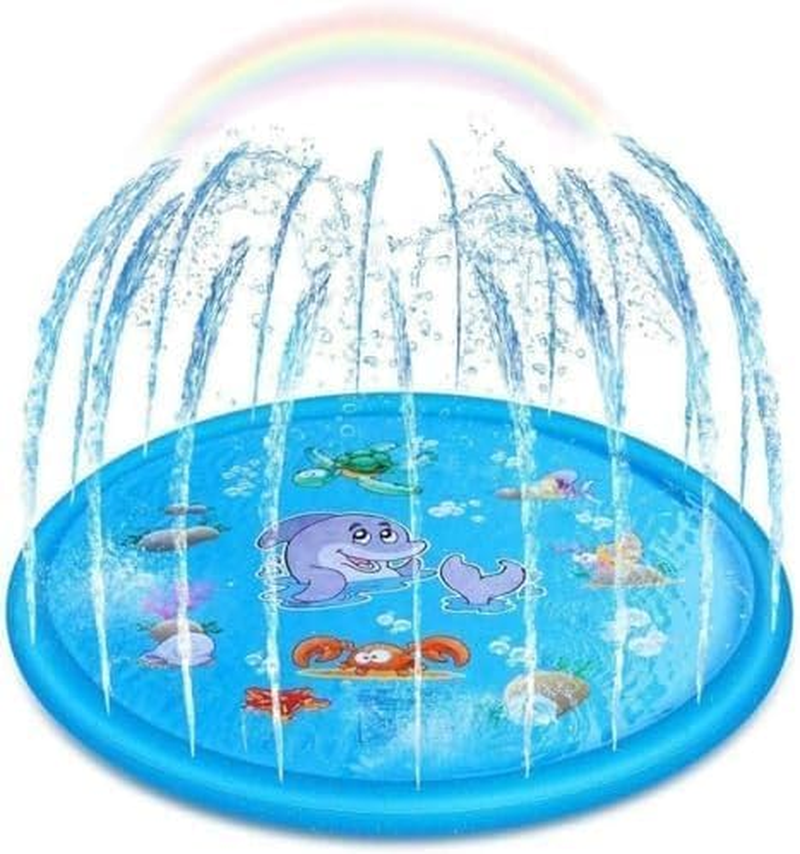 Splash Sprinkler Pad for Dogs, Anti-Slip with Sprinkler, Pet