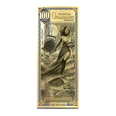 #ad 100 Florida Goldback Gold Note New $864.37