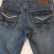 TK Axel Mens Slim Bootcut Jeans Size 32x30 Dark Wash Denim Casual Pants