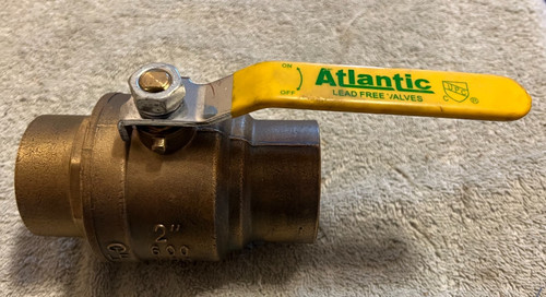 2 Inch 600 WOG Full Port Sweat Atlantic Brass Ball Valve