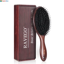 Hair Brush, Boar Bristles Hair Brush for Women Men Kids, Boar & Nylon Bristle Br