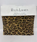 Ralph Lauren Home Aragon Twin Flat Sheet 100% Cotton Leopard Print New