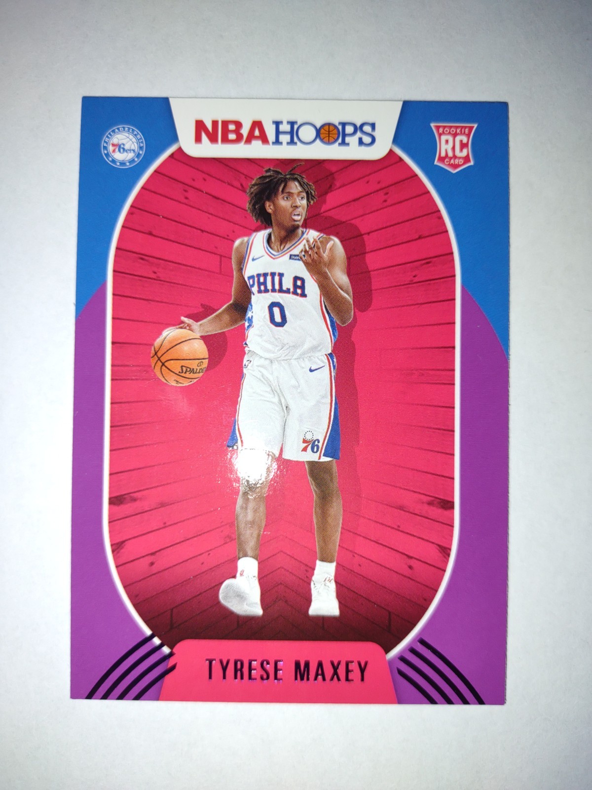 2020 Panini Hoops Basketball Tyrese Maxey Purple NM/M RC Rookie