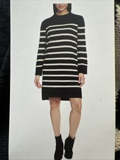 Jessica Simpson Women's Cozy Sweater Dress, Black/White, S
