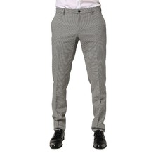 DOLCE & GABBANA Pants Gray Cotton Skinny Dress Formal Trouser IT50/W36/L 830usd