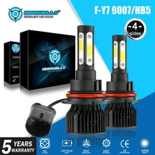 4-sides 9007 HB5 LED Headlight Bulbs Kit 360000LM 6500K White High Low Beam Bulb