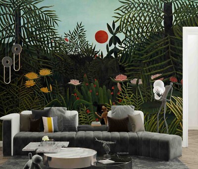 3D Tropical Jungle Cactus Floral Wall Murals Wallpaper Murals Wall Sticker