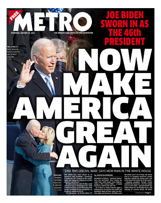 Metro Zeitung - CORONA - JOE BIDEN WIRD US-PRÄSIDENT - 21. JANUAR 2021