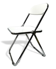 sedia plia anonima castelli design giancarlo piretti rara versione total white