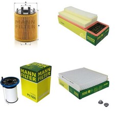 MANN-FILTER Inspektionspaket Filterset für Fiat Doblo Kasten/Kombi 1.3 D