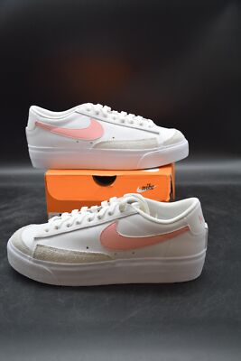 Nike Blazer Low Platform Damen Sneaker Gr. 41 Weiß Rosa Neu Inkl. Rechnung