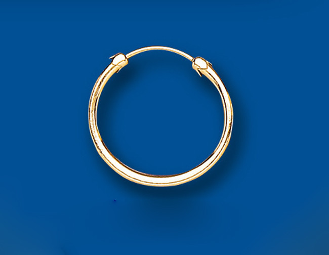 Pendiente De Aro De Oro Para Hombre 18mm Oro Amarillo Pesado