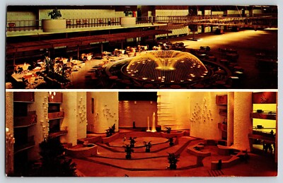 Postcard Sidewalk Cafe - Grand Courtyard of Dallas Trade Mart - Dallas Texas