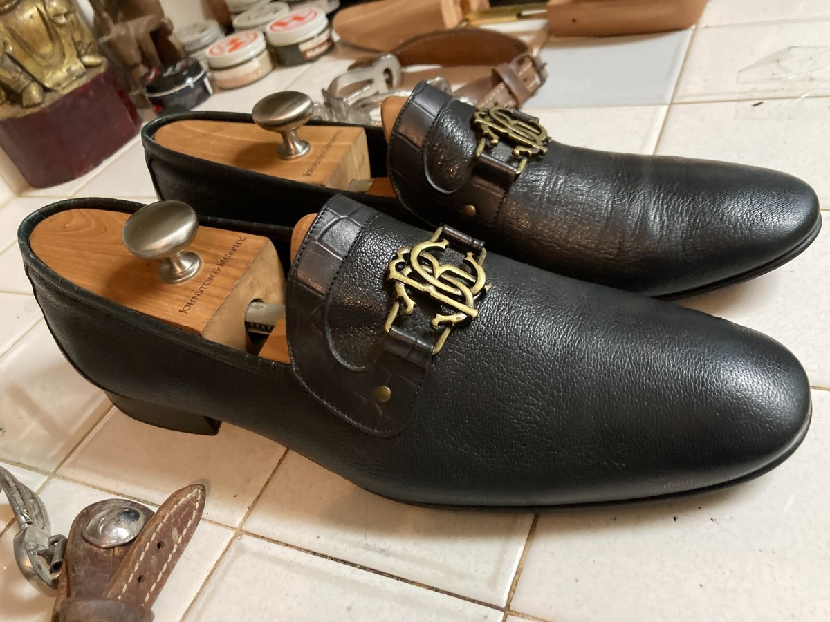 Authentic Roberto Cavalier Driver Shoes Roberto Cavalli Italian Designer Collection Black Driving  main image 4