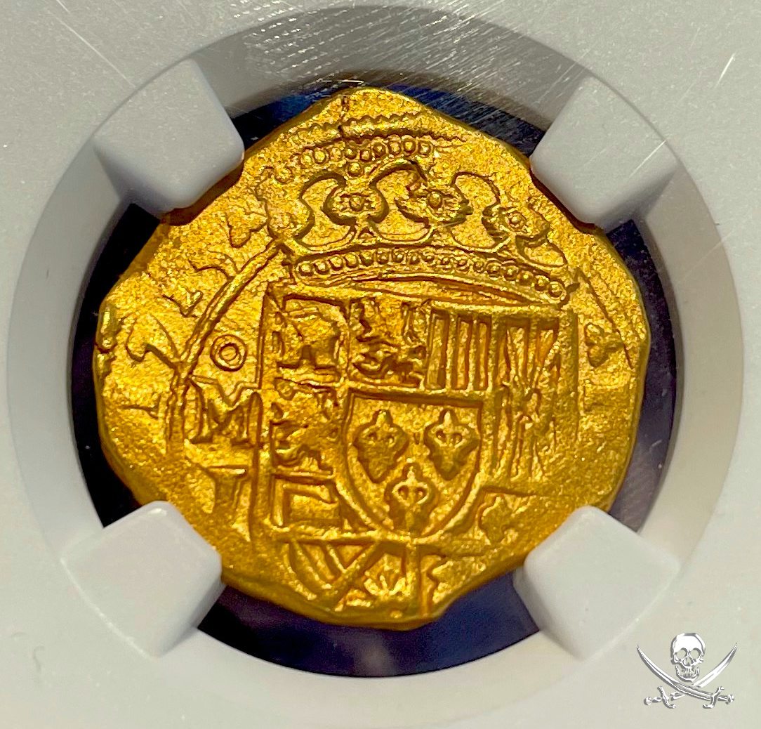 DATED 1715! MEXICO 4 ESCUDOS 