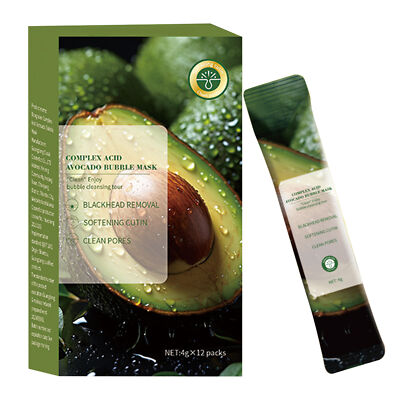 Avocado Foam Facial Masque 12pcs Avocado Pore Masque Nourishing Pore Cleaner