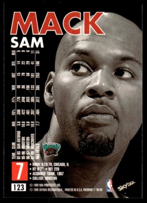 1998-99 SkyBox Premium Sam Mack Vancouver Grizzlies #123 | eBay
