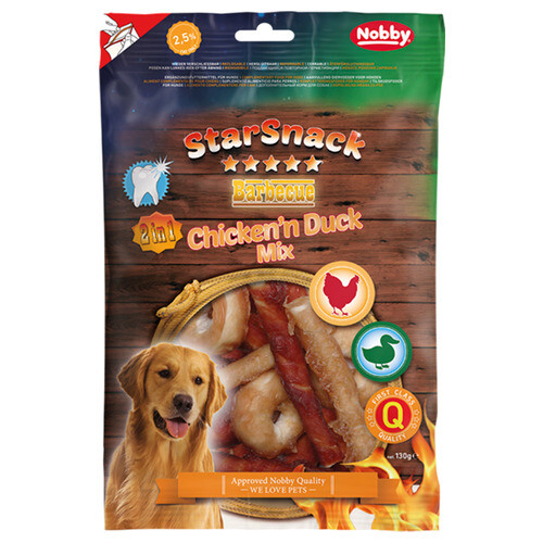 Nobby Starsnack Chicken 'N Duck Mix 130G Huhn Ente Leckerli Snack Hund-image