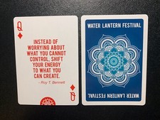 swap playing cards   WATER LANTERN FESTIVAL    Helen Keller    EIGHT OF DIAMONDS
