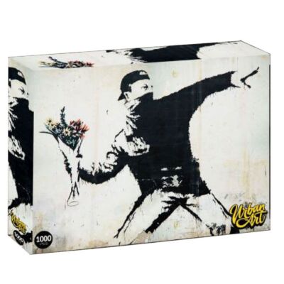 Puzzle Urban Art - Banksy - Rage Fower Thrower - 1000 Teile