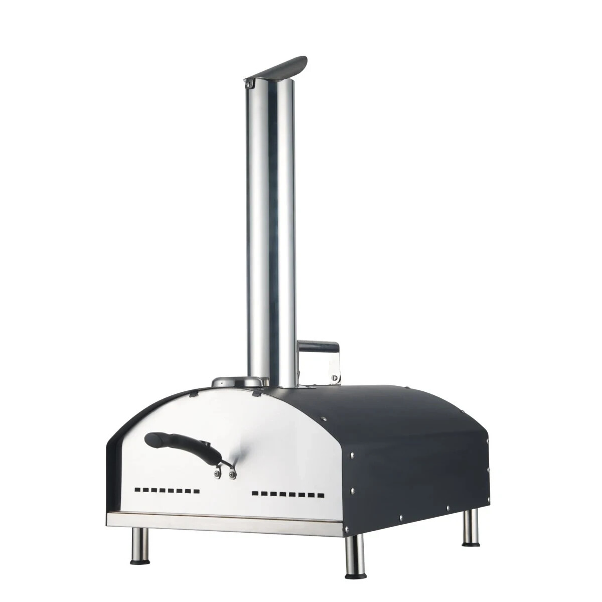 Wood Pellet Pizza Oven Portable Stainless Carry Handle Temperature