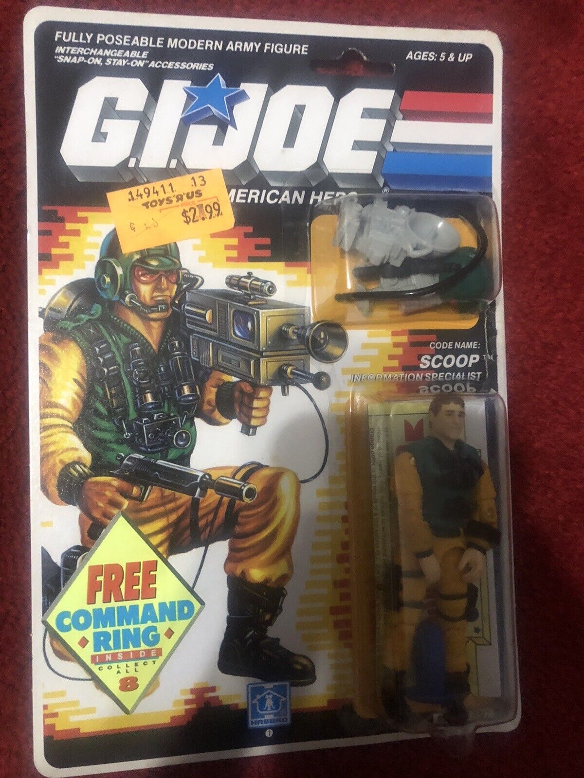 Unopened Vintage GI JOE Hasbro 1989 Scoop SEALED Action Figure