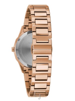 Ladies\' Wittnauer Diamond Accent Rose-Tone Watch with Black Dial (Model: WN4107) Fabulous Vintage Wittnauer Fabulous Diamond Accent Dress  main image 4