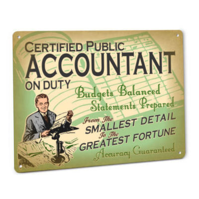 Certified Public Accountant On Duty Sign Male Edition CPA Exam Prep Decor Art 42