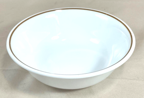1 Corelle INDIAN SUMMER 6 1/4" Soup Cereal Bowls Brown Stripe - Photo 1/4