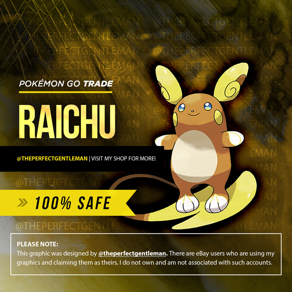 Alolan Raichu Pokemon Trade Go