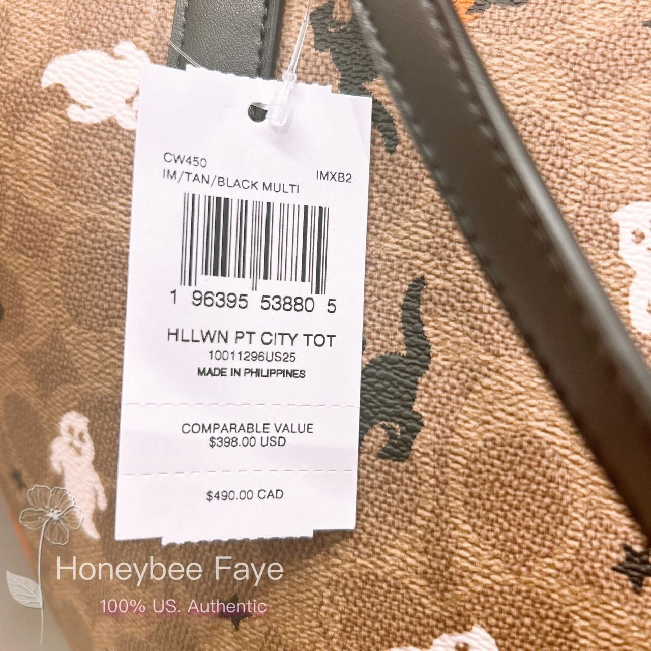 Borsa Coach City nuova con etichetta in tela firmata con Halloween 2025 ?? CW450