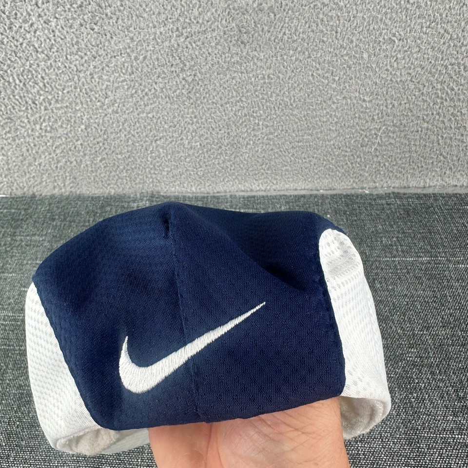 Vintage Nike Cabbie Hat Large Mesh Newsboy Cap Navy White Dri-FIT Taiwan Rare - Image 4 of 4