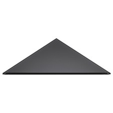 14 x 14 Triangle Corner Tempered CLEAR Glass Shelf - Flat Edge - 3/8" thick