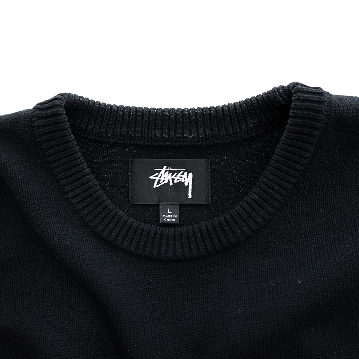 Stussy 23Aw 20Authentic Workgear Crew Neck Cotton Knit Stussy 23Aw 20Authentic Workgear Crew Neck Cotton Knit