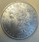 1882-CC Morgan Silver Dollar Coin, BU++ Blazer