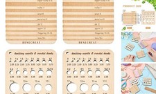 4Pcs Wood Knitting Gauge Rulers, 2 Style Square Yarn Gauge knitting Gauge