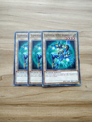 Yu-Gi-Oh! - Elemental HERO Sparkman 3X - Complete Playset - SGX2-ENA04
