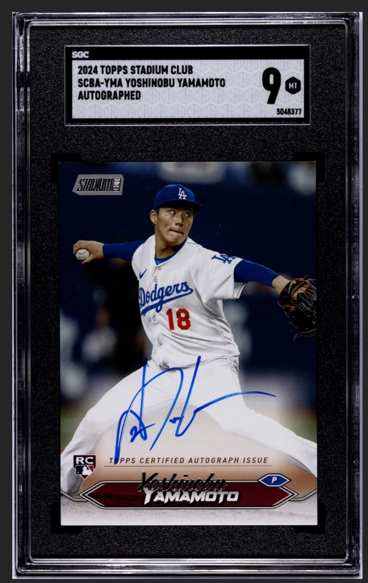 2024 Topps Stadium Club - Autographs Yoshinobu Yamamoto #SCBA-YMA