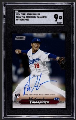 2024 Topps Stadium Club - Autographs Yoshinobu Yamamoto #SCBA-YMA