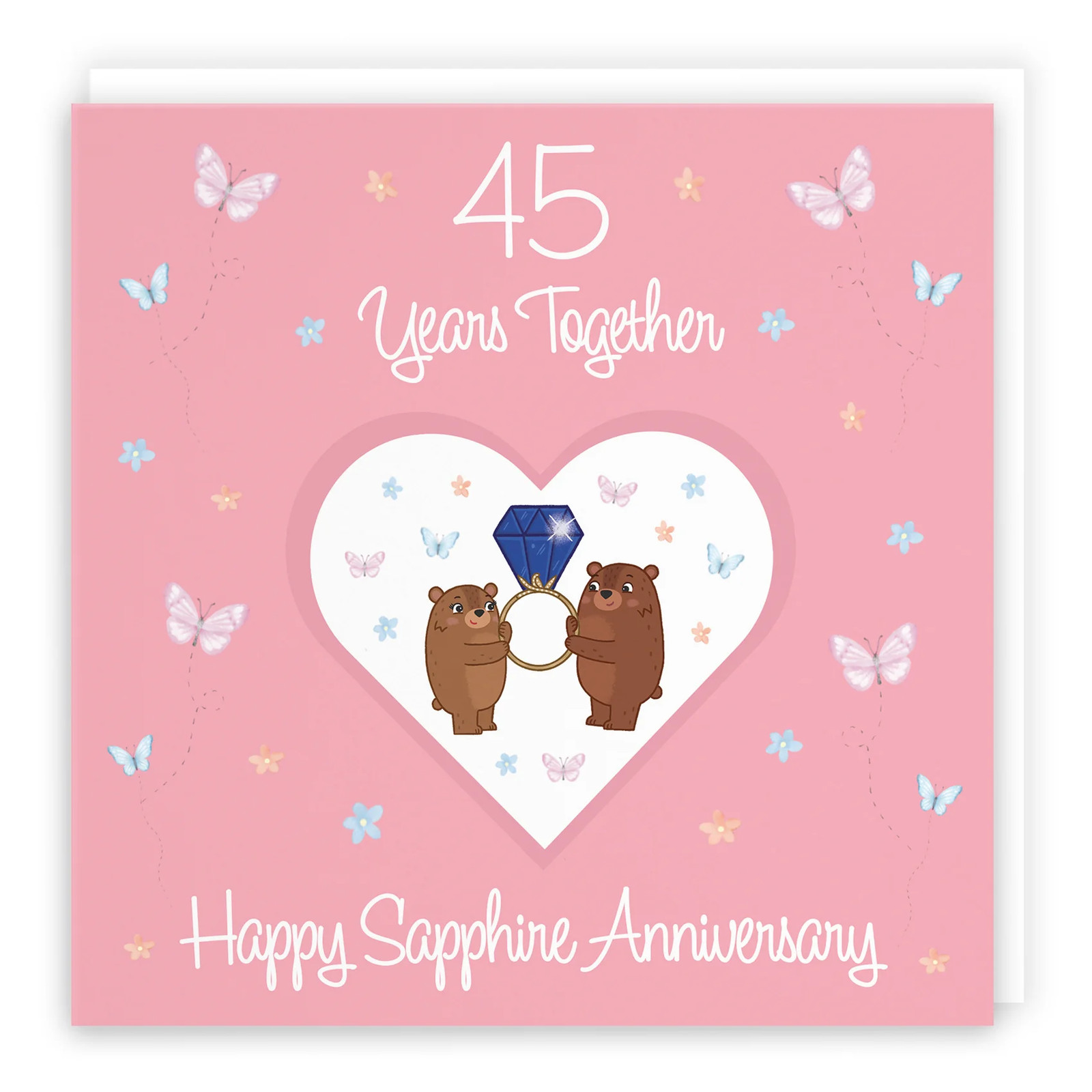 45th Anniversary Card Sapphire Romantic Meadows