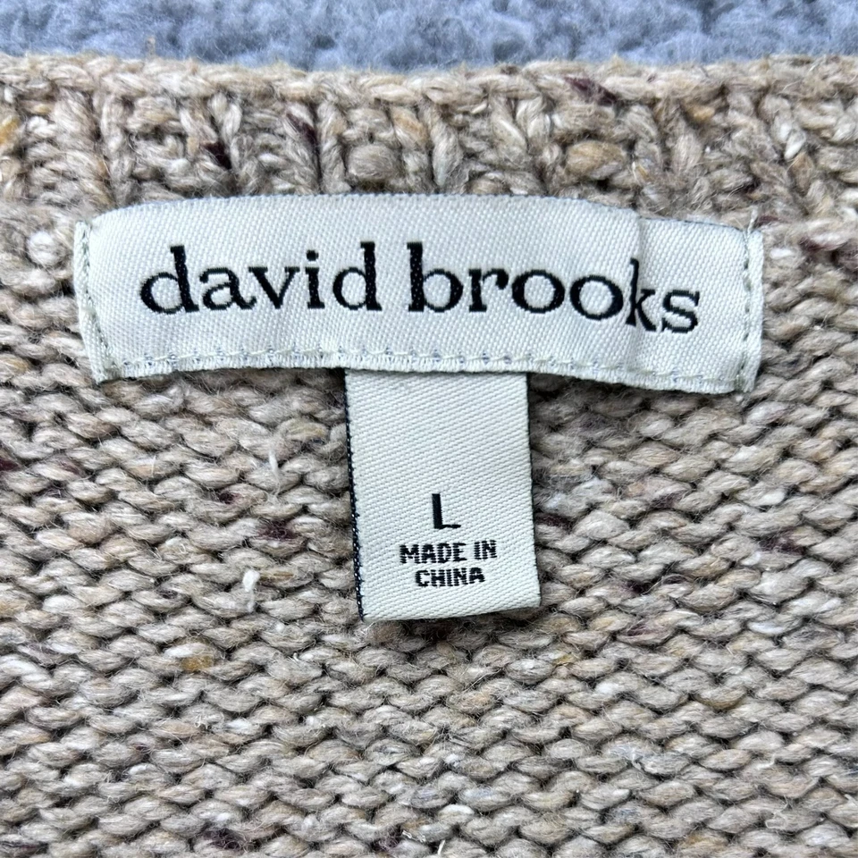 Vtg DAVID BROOKS Hand Knit Sweater Womens L Dog and Bird Ramie Blend Cardigan - Image 2 of 4