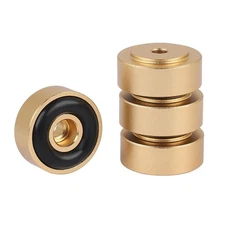 4* Aluminum Shock Absorber Turntable Pads Audio CD HIFI Speaker Isolation Feet;;