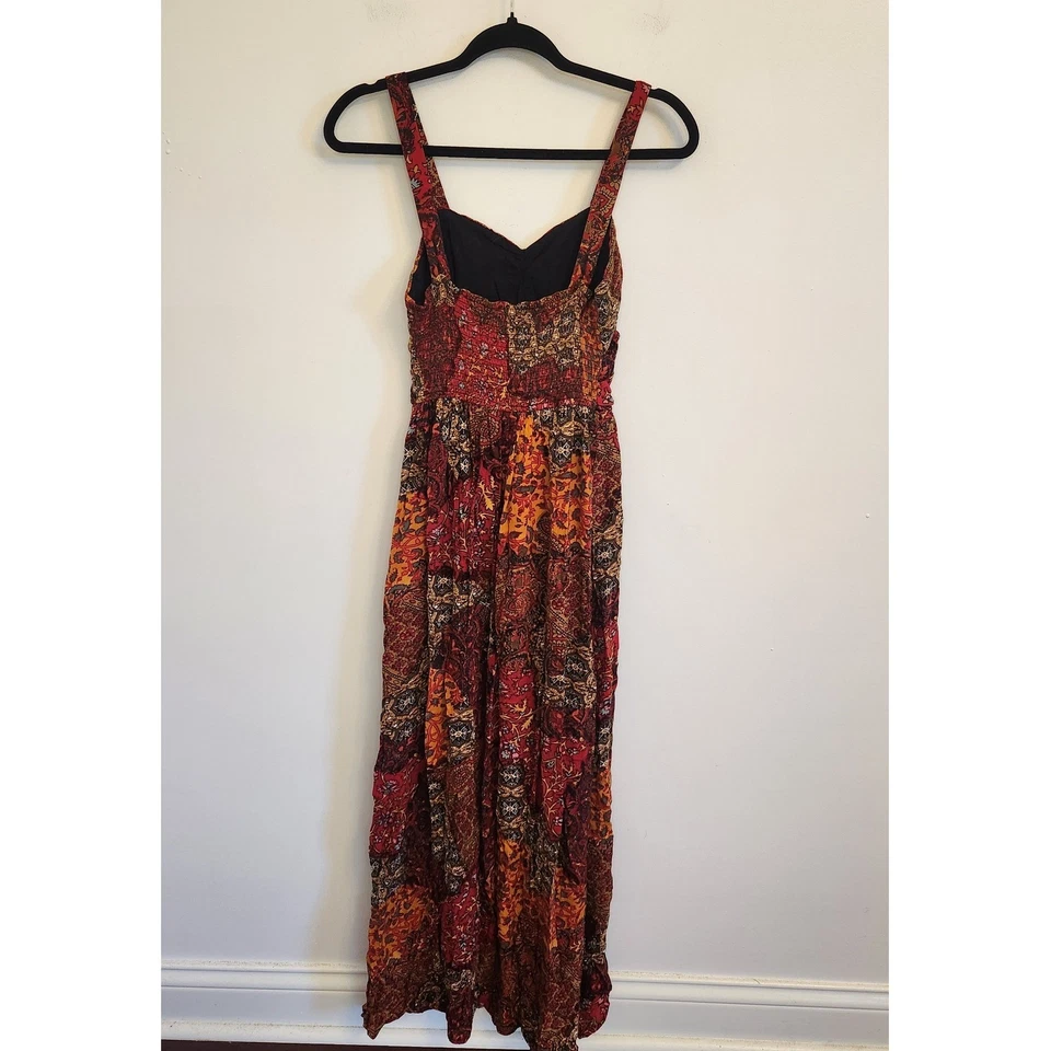 Maxi Vestido Wet Seal Y2K Paisley Patchwork Corpiño Callado Talla Mediana Boho Foto 4 de 4