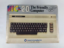 Vintage Commodore Vic 20 Computer w/ Box Matching Serial #s- For Parts Powers On