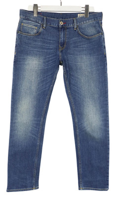 Tommy Hilfiger Mens Jeans W34 L29 Blue New Whiskers Zip Fly